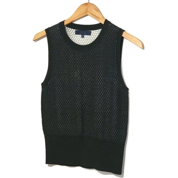 Rachel Roy Crewneck Sleeveless Black and White Knit Sweater Size M - Picture 5 of 12